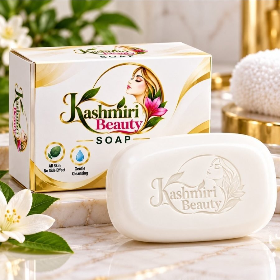 Kashmiri Beauty Soap bar and box